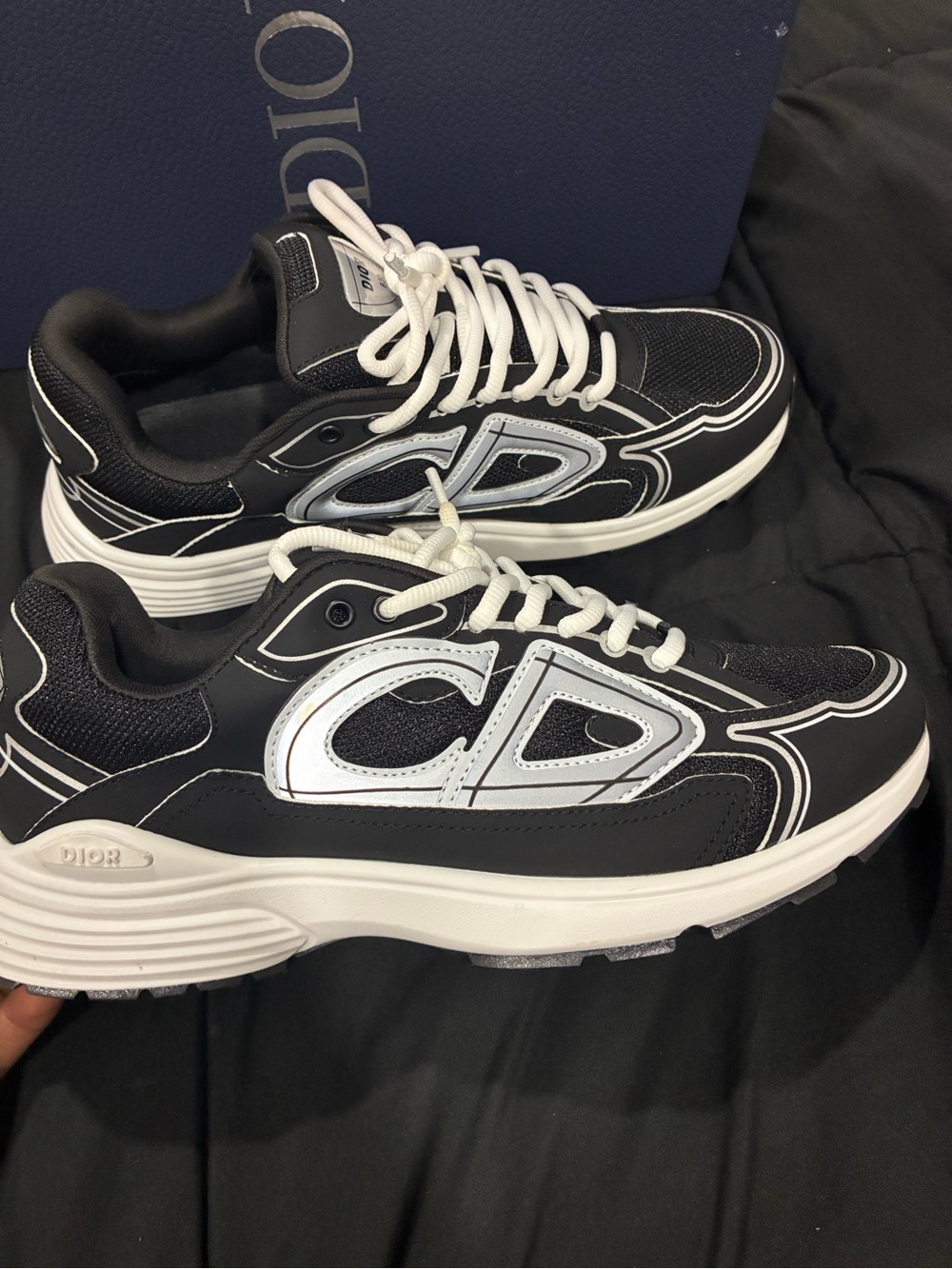 Dior Black and White Men's Runner Sneakers - Picture 2 of 3